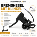 2-in-1 Bremshebel mit Klingel für Ninebot G30 / F20 / F25 / F30 / F2 Plus & Xiaomi M365