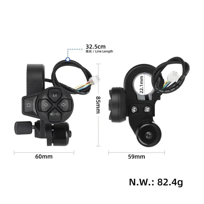 Ninebot ZT3 / MAX G3 / F3 Kombischalter – Blinker, Licht & Klingel
